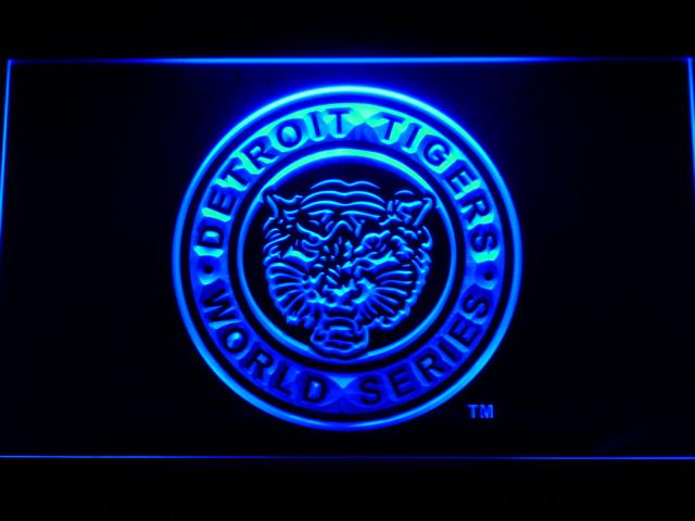 Detroit Tigers World Series LED Neon Sign USB - Blue - TheLedHeroes