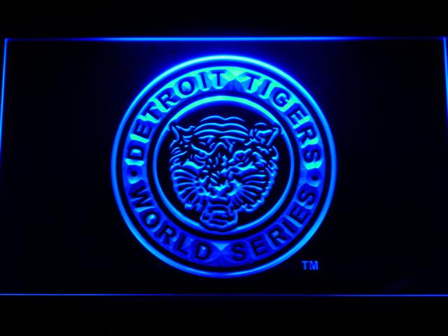 Detroit Tigers World Series LED Neon Sign Electrical - Blue - TheLedHeroes