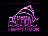 Cerveza Pacifico Happy Hour LED Neon Sign USB - Purple - TheLedHeroes