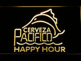 Cerveza Pacifico Happy Hour LED Neon Sign Electrical - Yellow - TheLedHeroes