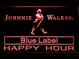 Johnnie Walker Blue Label Happy Hour LED Neon Sign Electrical - Red - TheLedHeroes