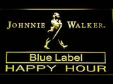 Johnnie Walker Blue Label Happy Hour LED Neon Sign USB - Yellow - TheLedHeroes
