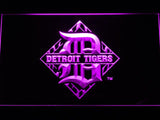 Detroit Tigers (7) LED Neon Sign USB - Purple - TheLedHeroes