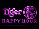 Tiger Happy Hour LED Neon Sign USB - Purple - TheLedHeroes
