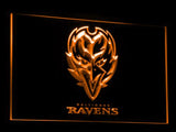 Baltimore Ravens LED Neon Sign USB - Orange - TheLedHeroes