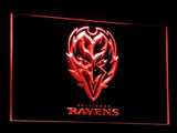 Baltimore Ravens LED Neon Sign USB - Red - TheLedHeroes