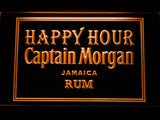 Captain Morgan Jamaica Rum Happy Hour LED Neon Sign Electrical - Orange - TheLedHeroes