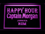 Captain Morgan Jamaica Rum Happy Hour LED Neon Sign Electrical - Purple - TheLedHeroes