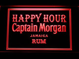 Captain Morgan Jamaica Rum Happy Hour LED Neon Sign Electrical - Red - TheLedHeroes