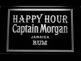 Captain Morgan Jamaica Rum Happy Hour LED Neon Sign Electrical - White - TheLedHeroes
