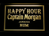 Captain Morgan Jamaica Rum Happy Hour LED Neon Sign Electrical - Yellow - TheLedHeroes