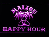 Malibu Happy Hour LED Neon Sign USB - Purple - TheLedHeroes