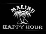 Malibu Happy Hour LED Neon Sign USB - White - TheLedHeroes