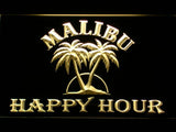 Malibu Happy Hour LED Neon Sign Electrical - Yellow - TheLedHeroes