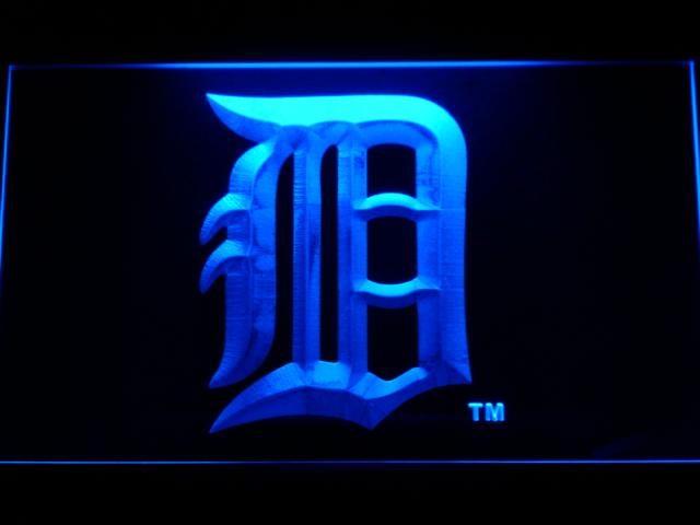 Detroit Tigers (13) LED Neon Sign USB - Blue - TheLedHeroes