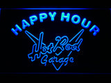 FREE Hot Rod Garage Happy Hour LED Sign - Blue - TheLedHeroes