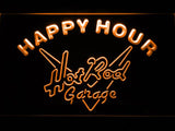 Hot Rod Garage Happy Hour LED Neon Sign USB - Orange - TheLedHeroes