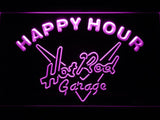 Hot Rod Garage Happy Hour LED Neon Sign Electrical - Purple - TheLedHeroes