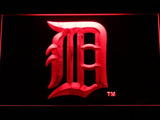 Detroit Tigers (13) LED Neon Sign USB - Red - TheLedHeroes