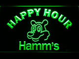 Hamm's Happy Hour LED Neon Sign USB - Green - TheLedHeroes