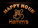 Hamm's Happy Hour LED Neon Sign USB - Orange - TheLedHeroes