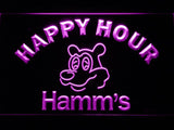 Hamm's Happy Hour LED Neon Sign USB - Purple - TheLedHeroes