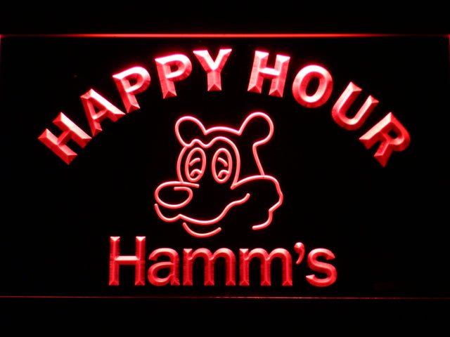 FREE Hamm's Happy Hour LED Sign - Red - TheLedHeroes
