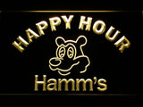 Hamm's Happy Hour LED Neon Sign USB - Yellow - TheLedHeroes