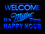 FREE Miller It's Time Happy Hour LED Sign - Blue - TheLedHeroes