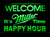 FREE Miller It's Time Happy Hour LED Sign - Green - TheLedHeroes
