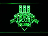 Cleveland Indians Jacob Fiel Anniversary LED Neon Sign USB - Green - TheLedHeroes