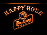 Bundaberg Happy Hour LED Neon Sign Electrical - Orange - TheLedHeroes