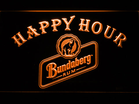 Bundaberg Happy Hour LED Sign - Orange - TheLedHeroes