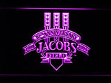 Cleveland Indians Jacob Fiel Anniversary LED Neon Sign Electrical - Purple - TheLedHeroes