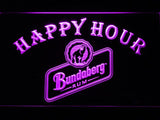 Bundaberg Happy Hour LED Neon Sign USB - Purple - TheLedHeroes