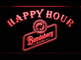 Bundaberg Happy Hour LED Neon Sign USB - Red - TheLedHeroes
