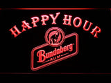 Bundaberg Happy Hour LED Neon Sign Electrical - Red - TheLedHeroes