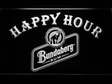Bundaberg Happy Hour LED Neon Sign Electrical - White - TheLedHeroes