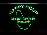 Mount Gay Rum Happy Hour LED Neon Sign USB - Green - TheLedHeroes