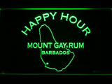 FREE Mount Gay Rum Happy Hour LED Sign - Green - TheLedHeroes