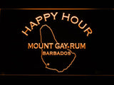 Mount Gay Rum Happy Hour LED Neon Sign USB - Orange - TheLedHeroes