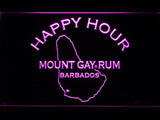 Mount Gay Rum Happy Hour LED Neon Sign USB - Purple - TheLedHeroes