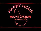 Mount Gay Rum Happy Hour LED Neon Sign Electrical - Red - TheLedHeroes