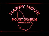 FREE Mount Gay Rum Happy Hour LED Sign - Red - TheLedHeroes