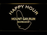 Mount Gay Rum Happy Hour LED Neon Sign USB - Yellow - TheLedHeroes