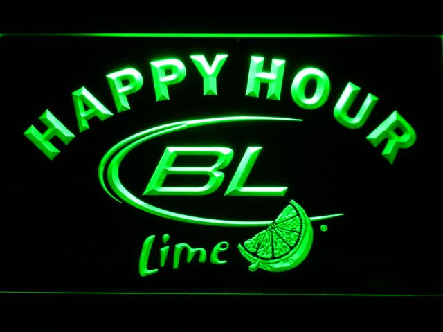 Bud Light Lime Happy Hour LED Neon Sign Electrical - Green - TheLedHeroes