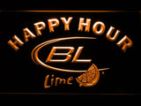 Bud Light Lime Happy Hour LED Neon Sign Electrical - Orange - TheLedHeroes