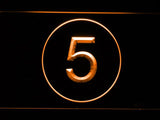 Cleveland Indians #5 Lou Boudreau LED Neon Sign Electrical - Orange - TheLedHeroes