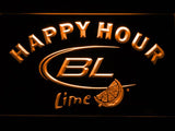 Bud Light Lime Happy Hour LED Neon Sign USB - Orange - TheLedHeroes