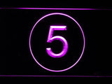 Cleveland Indians #5 Lou Boudreau LED Neon Sign USB - Purple - TheLedHeroes